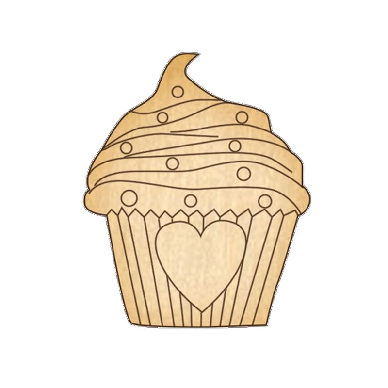 Заготовка брошки для розфарбовування "Кекс з любов'ю" FDZB-052 Вінниця - фото 1