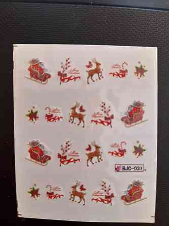 Новогодние наклейки на ногти Киев