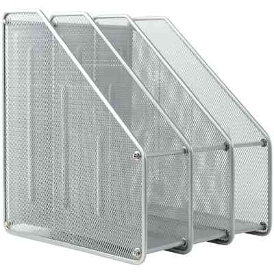 Лоток для паперів Axent вертикальний 3-в-1, металевий, срібний (2128-03-A) Вінниця