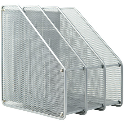 Лоток для паперів Axent вертикальний 3-в-1, металевий, срібний (2128-03-A) Вінниця - фото 1