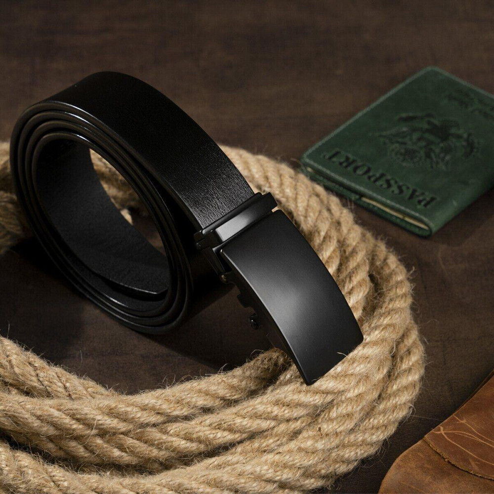 Ремінь чоловічий з затемненою пряжкою Vintage 20302 Чорний Київ - фото 6