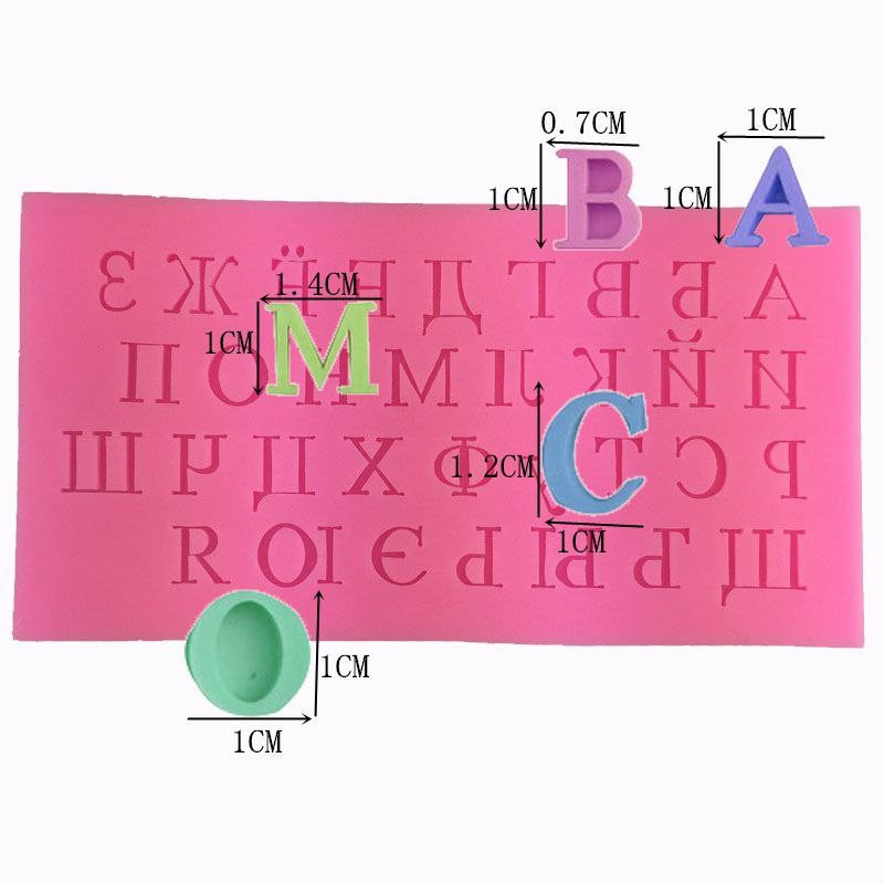 Молд силіконовий Літери 159 на 85 мм рожевий Київ - фото 8