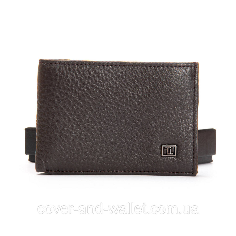 Компактный мужской кошелек с зажимом без монетницы коричневого цвета Bretton Киев - изображение 2