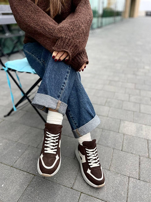 Arcoboletto Кросівки жіночі Arcoboletto 500 коричневі (зима, шкіра+замша натуральна) (5669) 37 Коломыя - изображение 4