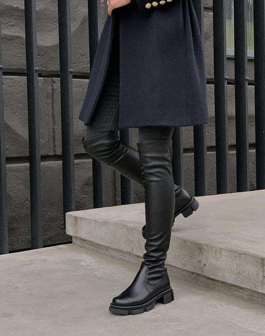 Zemira Ботфорти жіночі ZEMIRA БФ 21074 чорні (зима, шкіра натуральна) (4291) 36-40 37 Коломия - фото 1