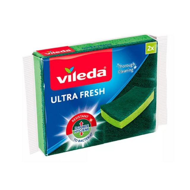Губки антибактеріальні Ультра Фреш (Ultra Fresh) ТМ "Віледа", 2 шт Київ - фото 1