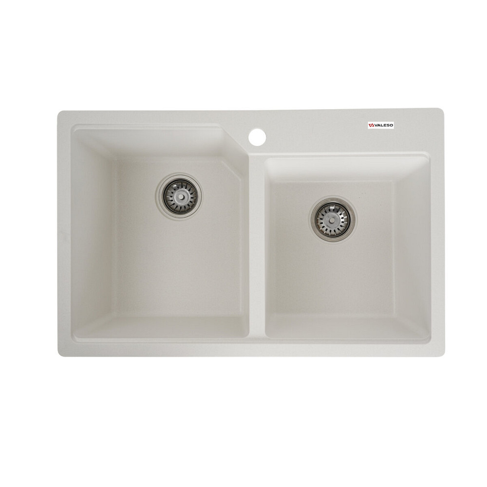 VALESO Гранітна мийка для кухні VALESO 7850 HARMONY матова Білосніжна Киев - изображение 1