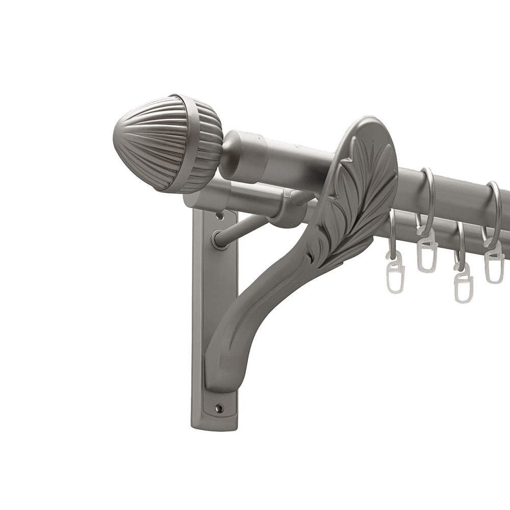 Карниз Orvit Одеон металевий дворядний ретро Сатин 25\19 мм 240 см (00-00011313) Львов - изображение 1