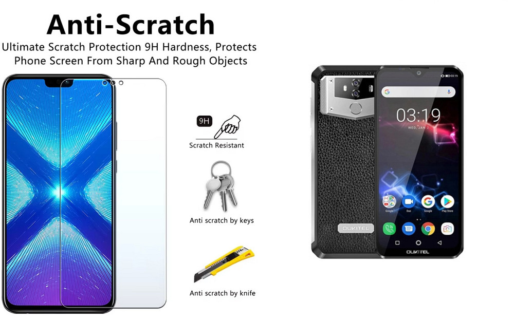 Захисне скло NeoGlass для Oukitel K12 – надпрозоре та стійке Київ - фото 1