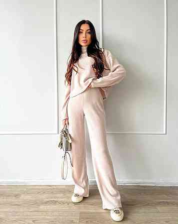 Жіночий теплий базовий костюм: кофта і штани ангора рубчик Одеса