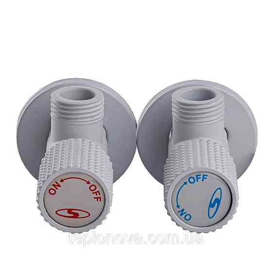 !!Набір кранів кутових кераміка SOLOMON EXCLUSIVE 1/2″X1/2″ 9889 WW  (White/White) (комплект2шт.) Черновцы