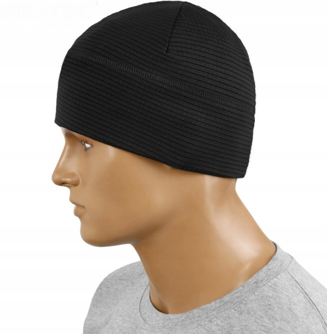 Универсальная Шапка быстросохнущая микро-флисовая Mil-Tec от Sturm (12144002) Black Нововолынск - изображение 5