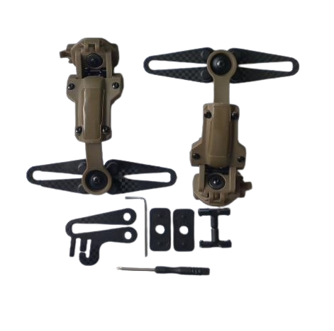 Кріплення чебурашка для навушників Peltor та Sordin на шолом (Койот) Київ