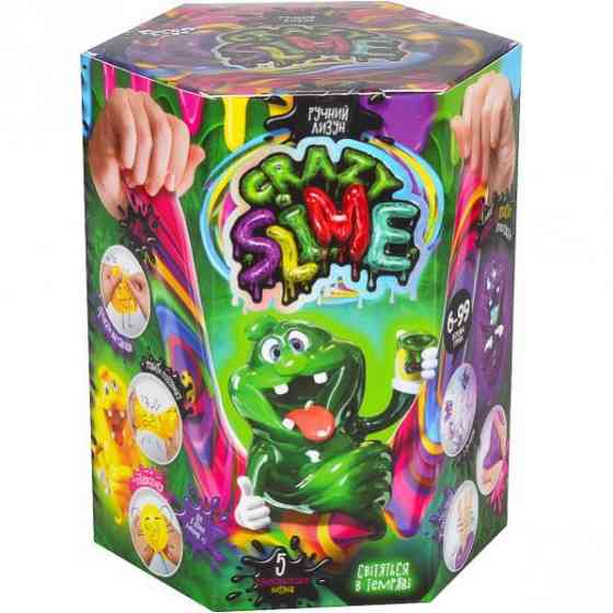 Безпечний освітній набір для проведення дослідів "Crazy Slime" укр (8), шт Київ