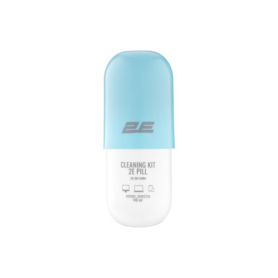 Спрей для очистки 2E PILL 140ml for office equipment +Microfibre 20 cm, white-blue (2E-SK140BL) Винница - изображение 1