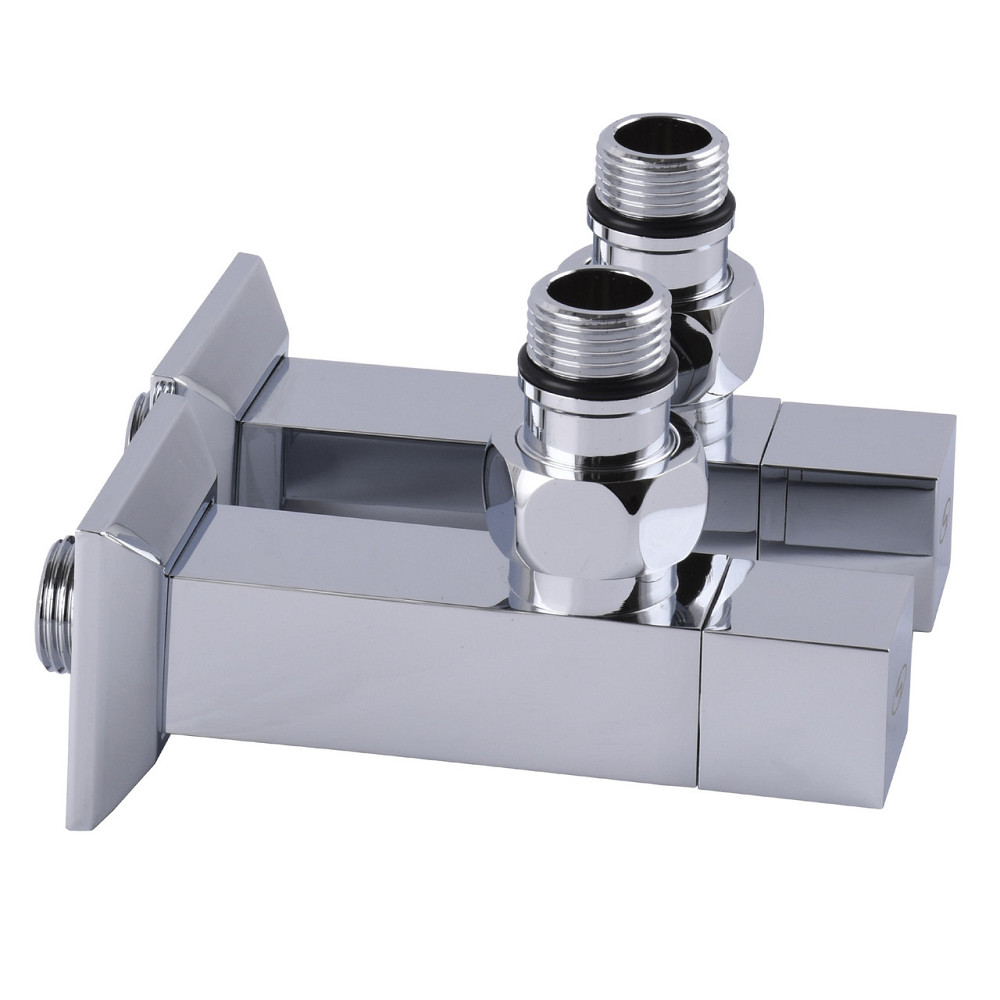 Набор Кран полуоборотный угловой с американкой SOLOMON LUX 1/2″ CUBE CHROM 8888 (1уп) (000021913) Киев - изображение 1