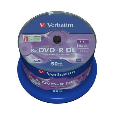 Диск DVD Verbatim 8.5Gb 8X CakeBox 50 шт MATT SILVER SURFACE (43758) Винница - изображение 1