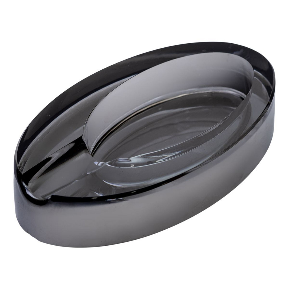 Yiwu Скляна попільничка для сигарет 13х7.5х2.5 см попільничка декоративна настільна Сіра HP-4-1 Киев - изображение 2