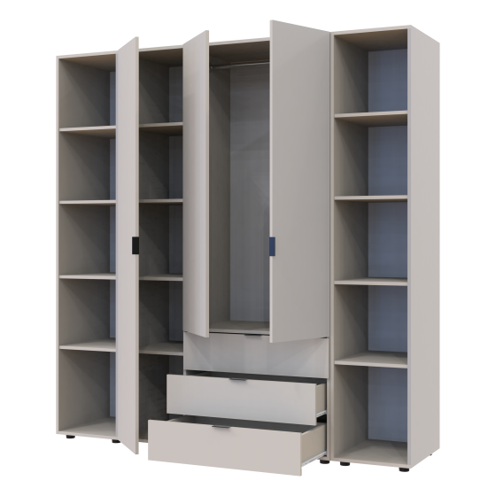 Комплект шаф для одягу Doros Гелар (3 шт.) 192,6х49,5х203,4 см Кашемір (DRS-011246) Львів