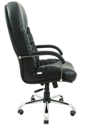 Офісне Крісло Керівника Richman Buford Fly 2230 Хром М2 AnyFix Чорний Дніпро