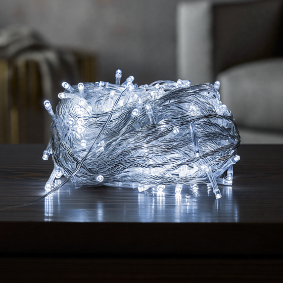 Гірлянда новорічна 18 м, 180 LED, білий провід Київ