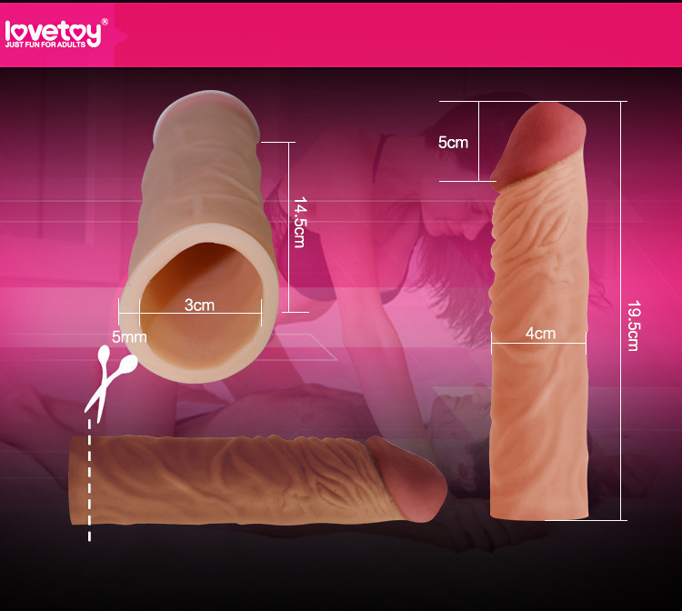 Насадка на член - Pleasure X-Tender Penis Sleeve Add 2" Flesh Sex Aura Київ - фото 7