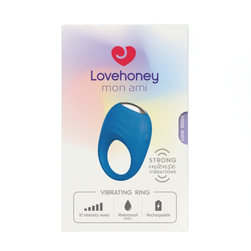 Ерекційне віброкільце Lovehoney Mon Ami, блакитне Sex Aura Київ - фото 8
