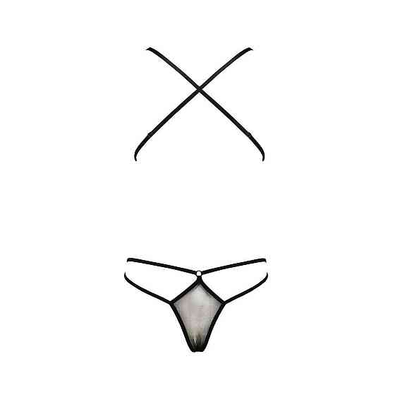 Боді монокіні з декольте Passion ERZA BODY S/M, black Sex Aura Київ