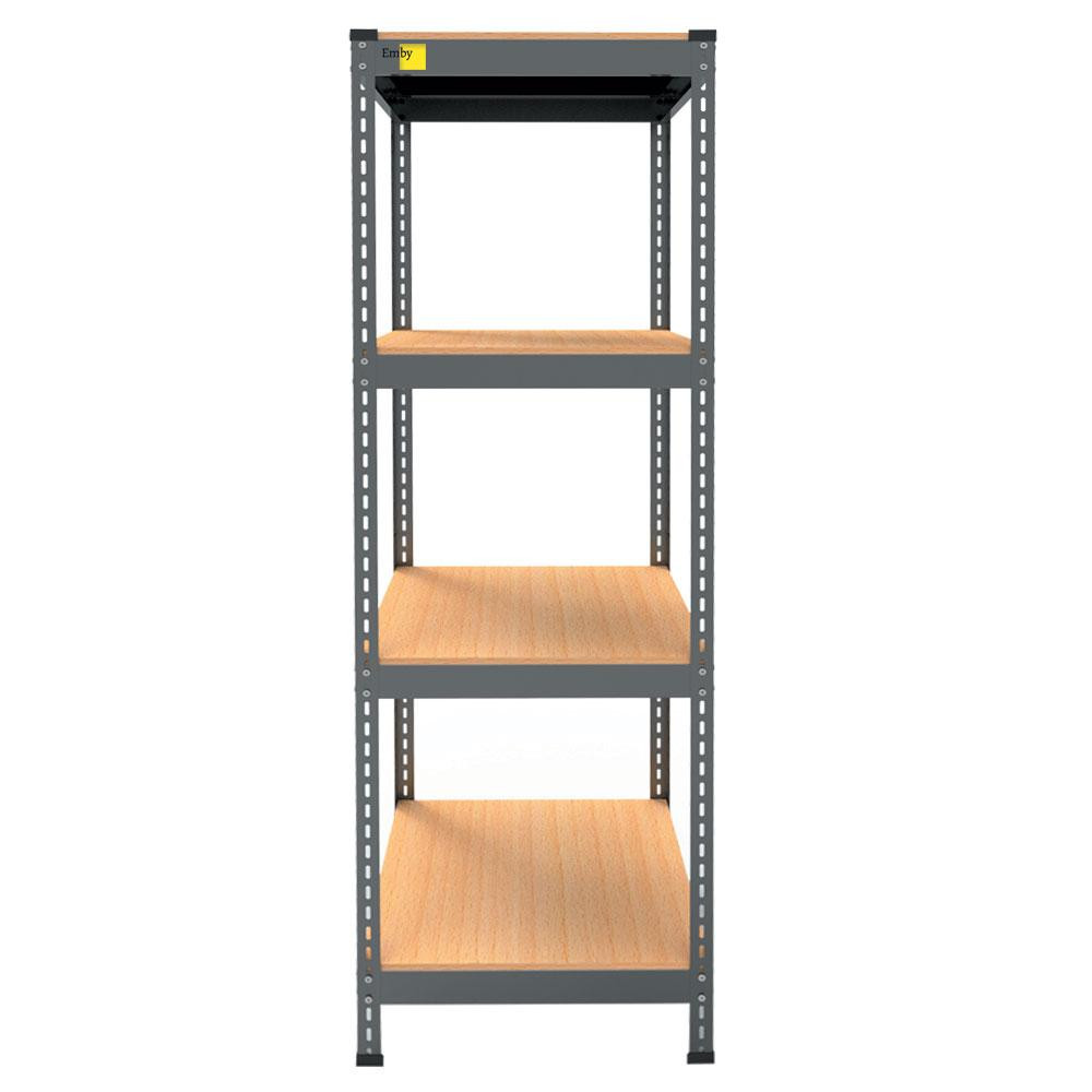 Металевий стелаж Emby Light Series (розмір 1500х450x450мм) 4 полиці ДСП до 100кг Чорний Київ - фото 3