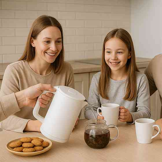 Електрочайник дисковий 1,8л,1800Вт,від мережі,CB 2845,Білий SBR Київ