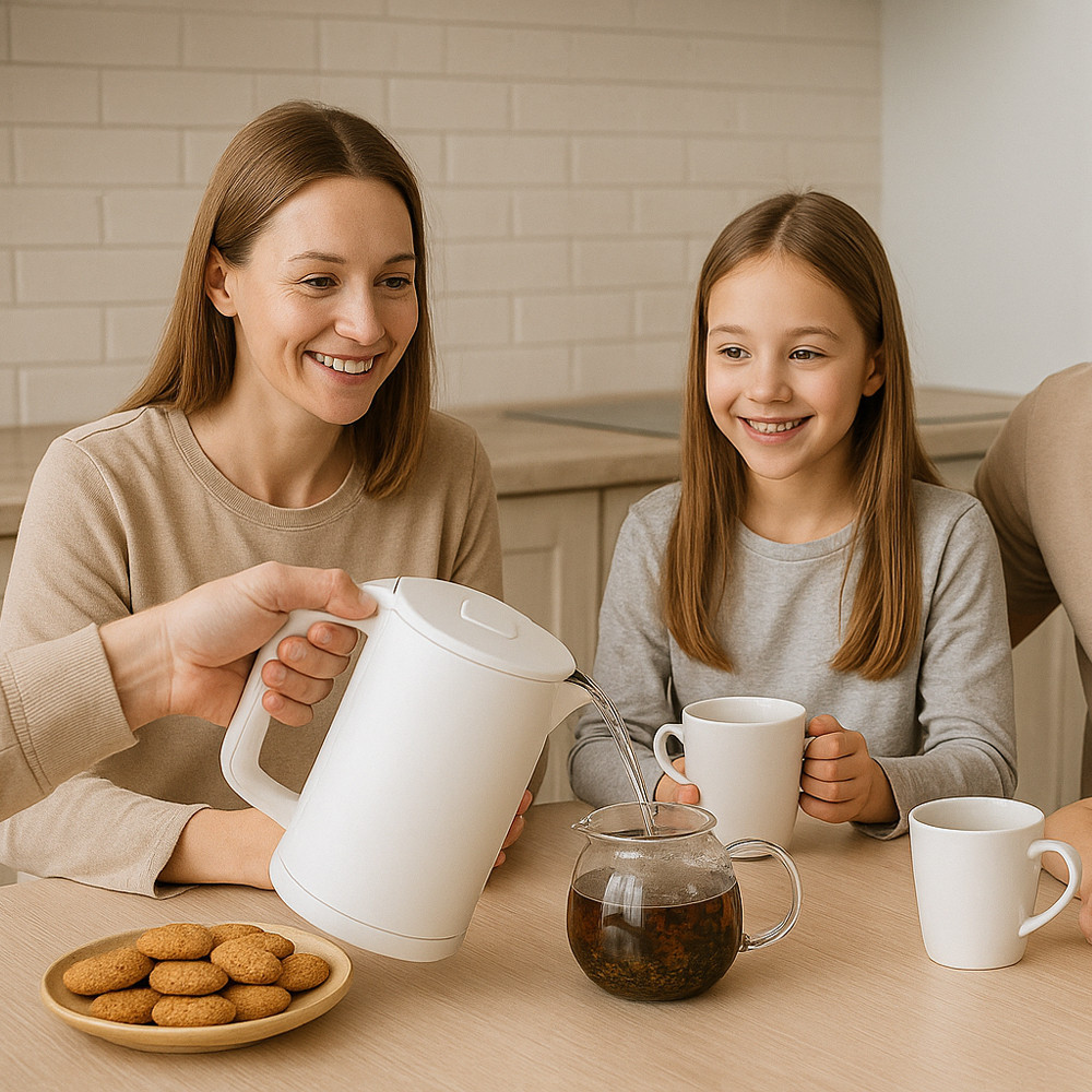 Електрочайник дисковий 1,8л,1800Вт,від мережі,CB 2845,Білий SBR Київ - фото 5