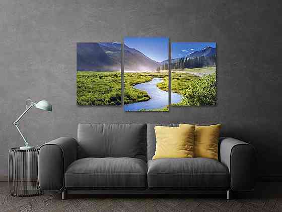 Модульная картина в гостиную / спальню Гори  Art-669_3 70x130 см Киев