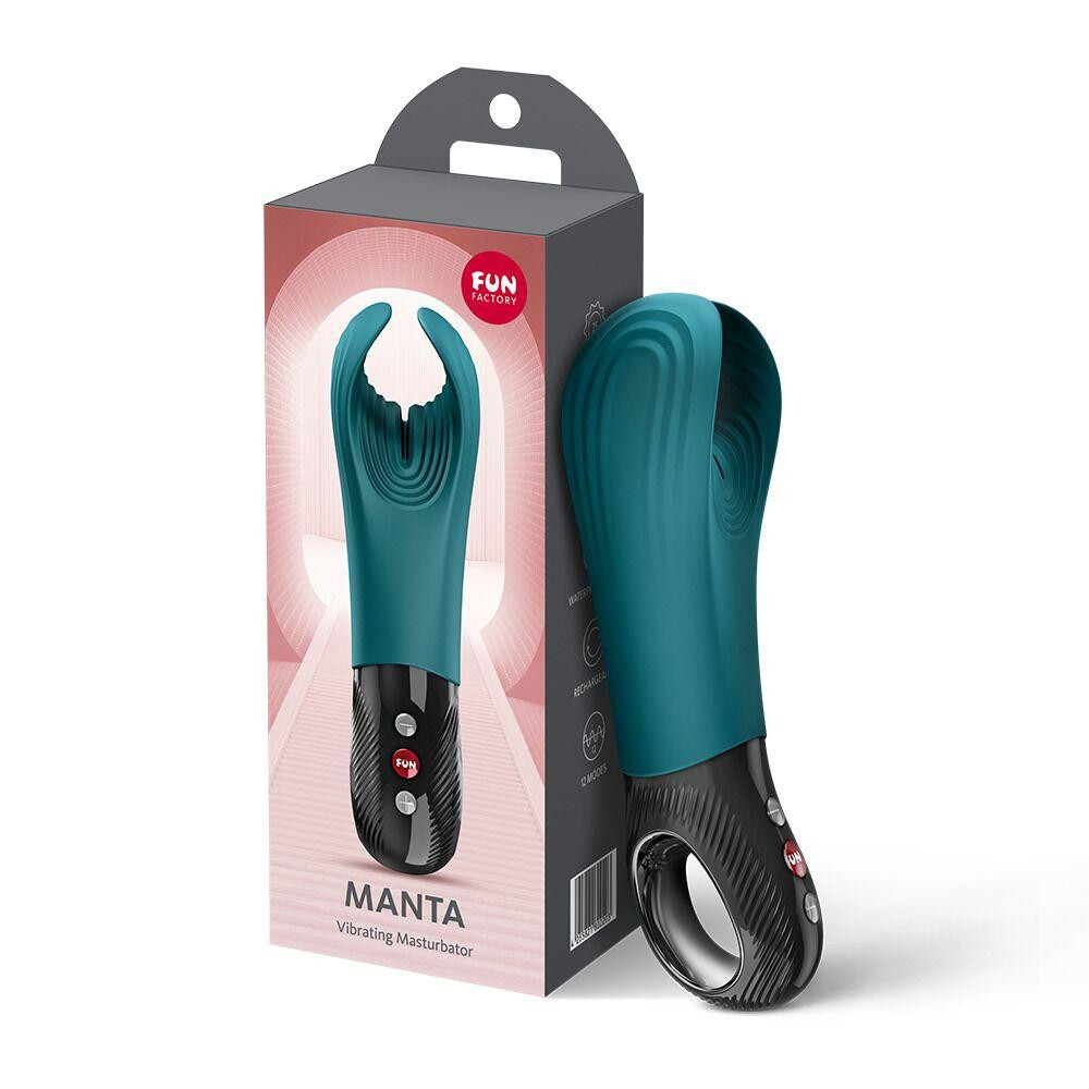 Вібратор для пеніса Fun Factory MANTA Bottle Green, підходить для парних ігор Sex Aura Київ - фото 10