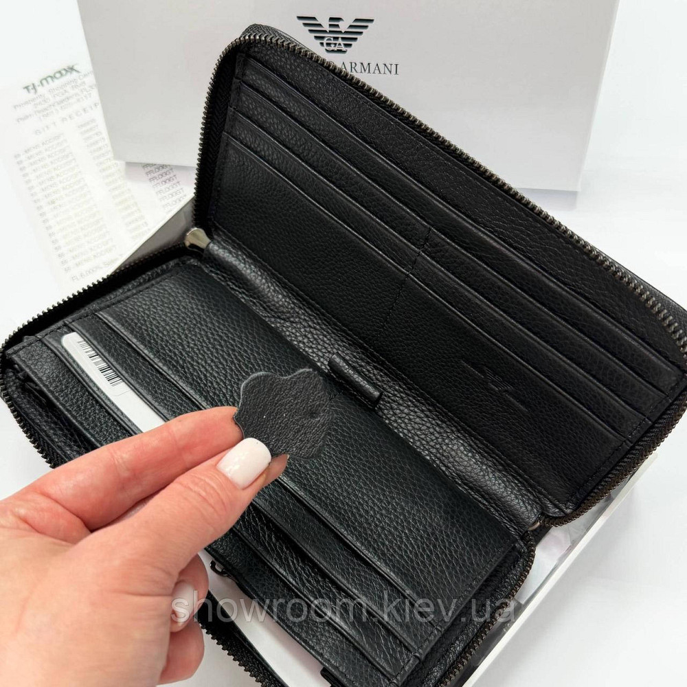 Шкіряний брендовий клатч Armani з відділенням для телефона (6615) Київ - фото 2