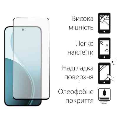 Скло захисне Dengos Full Glue OPPO Reno14 F/FS Black (TGFG-419) Вінниця