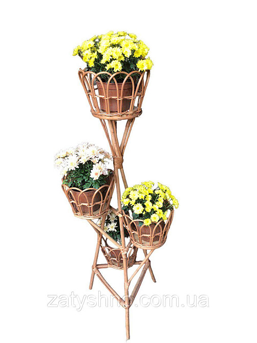 Плетена підставка для квітів 4 шт Київ - фото 2