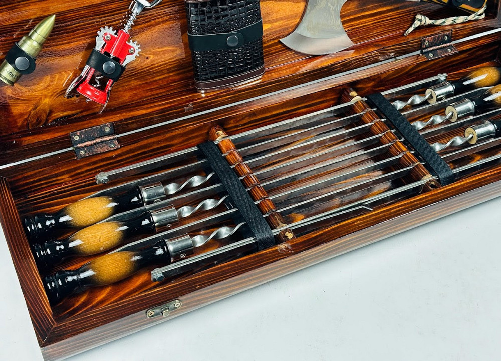 Подарунковий набір шампурів у дерев'яному кейсі ВОВК HAPPY DAYS Тернопіль - фото 5