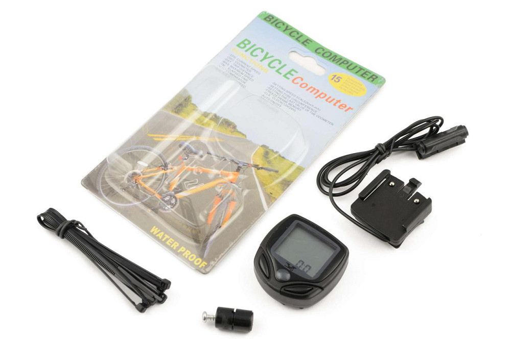 Велокомпьютер проводной без подсветки, водонепроницаемый, 15 программ   (mod:-268А)   (серый) Мукачево - изображение 1