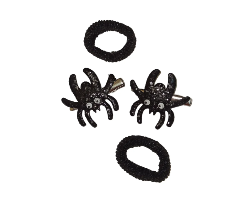 Заколки на Хэллоуин с резинками с Пауками one size черный Киев - изображение 3