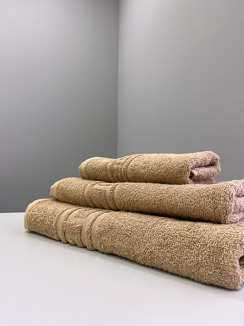 Махровий рушник Ideal Textile Greek 33х60 см бежевий (56860577) Чернівці - фото 4