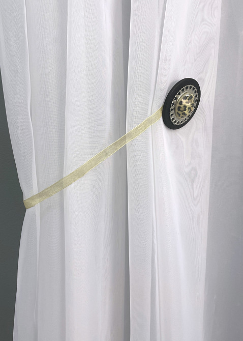 Магніти для штор і гардин Карпати набір 2 шт Чорний з сріблястим (81-147) Київ - фото 3