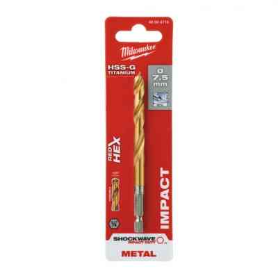 Свердло Milwaukee по металу RedHEX HSS-G TiN, 7,5 мм (48894718) Вінниця