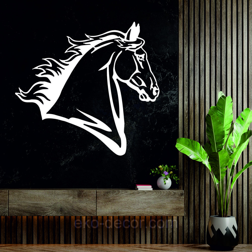 Декоративне настінне Панно «Лошадь», Декор на стіну 90*83 см, Білий Київ - фото 2