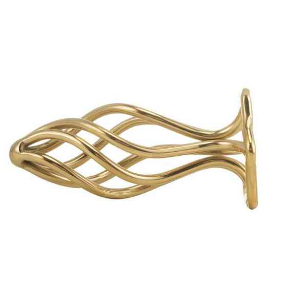 Анальная пробка LOCKINK SEVANDA Hollow Spiral Golden Metal Anal Plug - L size Sex Aura Киев