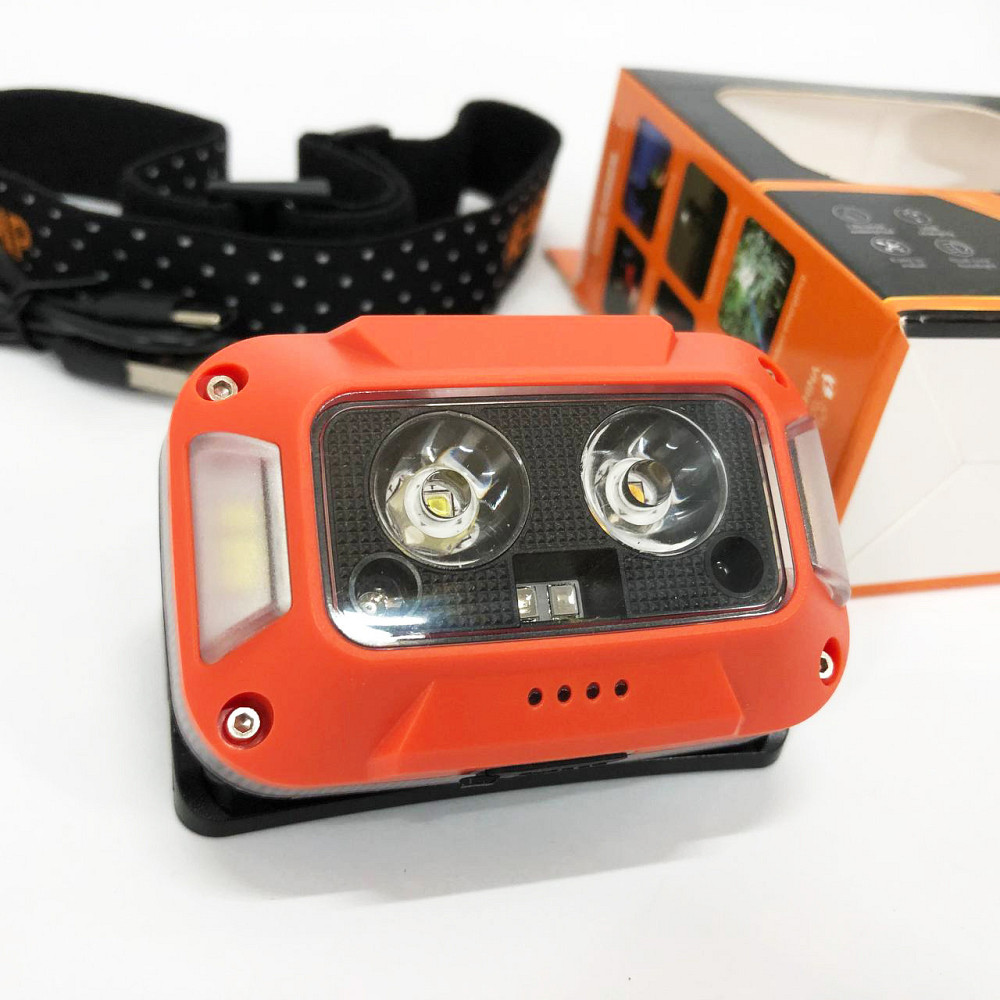 Налобная лампа WH-0218-XPG(white+yellow)+SMD(red), Фонарь налобный с UJ-807 красным диодом Киев - изображение 6