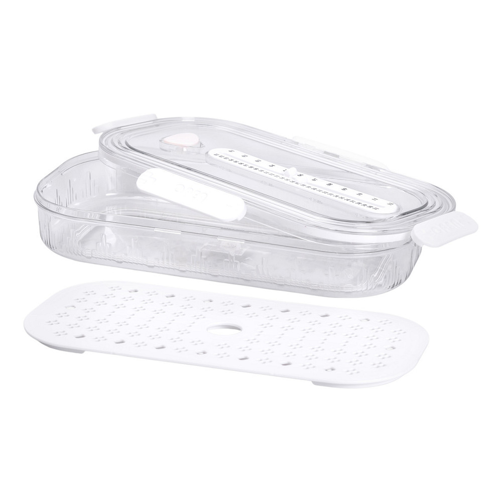 Yiwu Контейнер для їжі пластиковий 32.5х17.5х6 см харчовий контейнер з індикатором дати 1 л Біл Киев - изображение 5