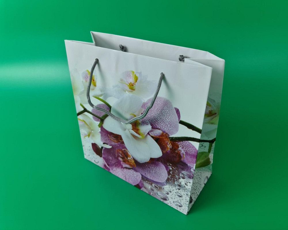 Пакет паперовий подарунковий квадратний 23*24*10 (артKV-034) (12 шт.) Харків - фото 1