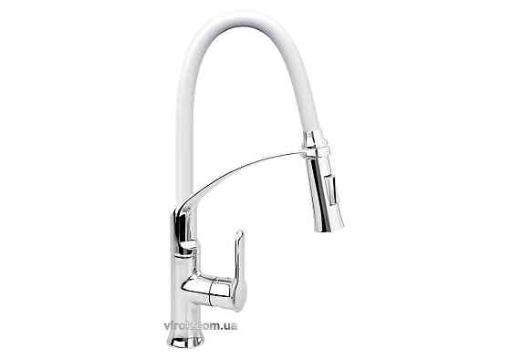 Змішувач води FALA "FLEXIBLE-2" для раковини з гнучкою білою лійкою, регулюв. потоку води, l= 60 см Одеса