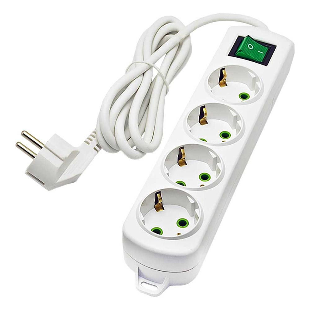 Подовжувач LETITIA із заземленням 4 входів 5 метрів з вимикачем Lezard Харків - фото 1