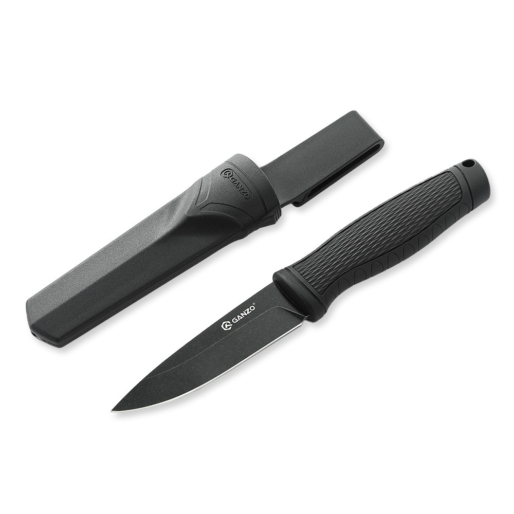 Нож Ganzo G806BW-BK черный с чехлом Киев - изображение 1